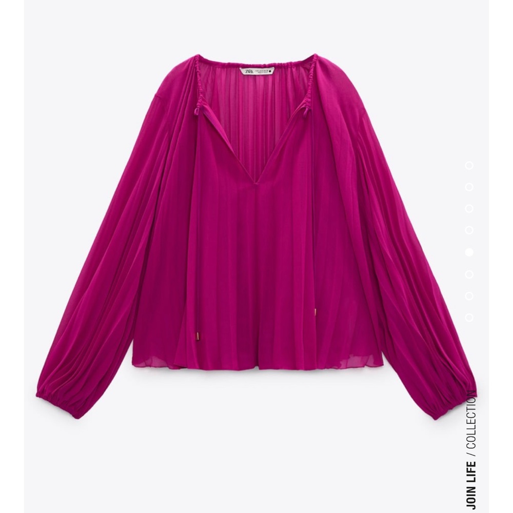 Zara Pleated Blouse